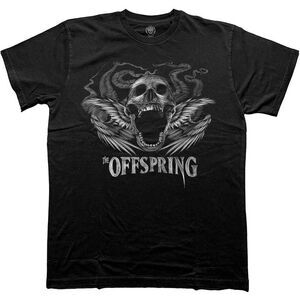The Offspring Unisex Adult Feathered Winged Skull T-Shirt / Black
